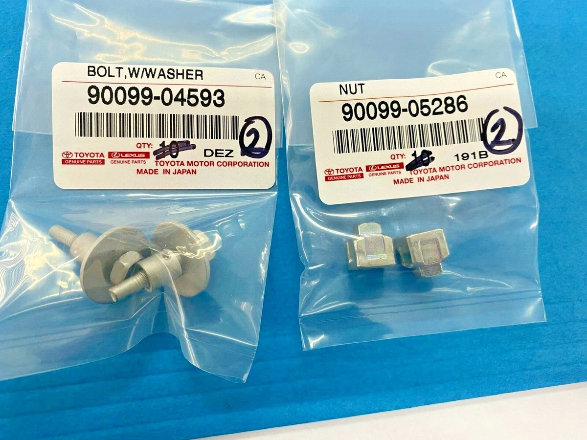 4-PC SET OEM TOYOTA LEXUS (02-17)Bolt w/Washer 90099-04593(2 