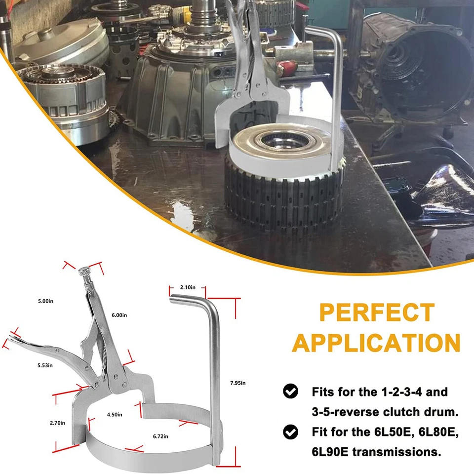 3-5-Reverse Drum Removal & Installation Tool for 6L50 6L80 6L90 GM Transmission Foto 4 de 4