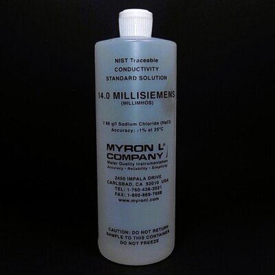 NaCl Standard Conductivity Solution NIST Traceable 14.0 Millisiemens 32oz