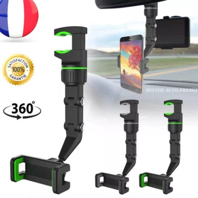 Support Téléphone Portable Voiture Rétroviseur ★Universel Réglable Multifonction - Photo 1/4