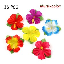 36pcs Artificial Silk Hibiscus Flowers Hawaiian Party DIY Decor Tabletop