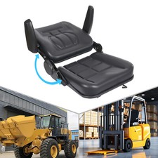 30°-180° Adjustable Backrest Tractor Seat Modern Forklift Black Tractor Seat NEW