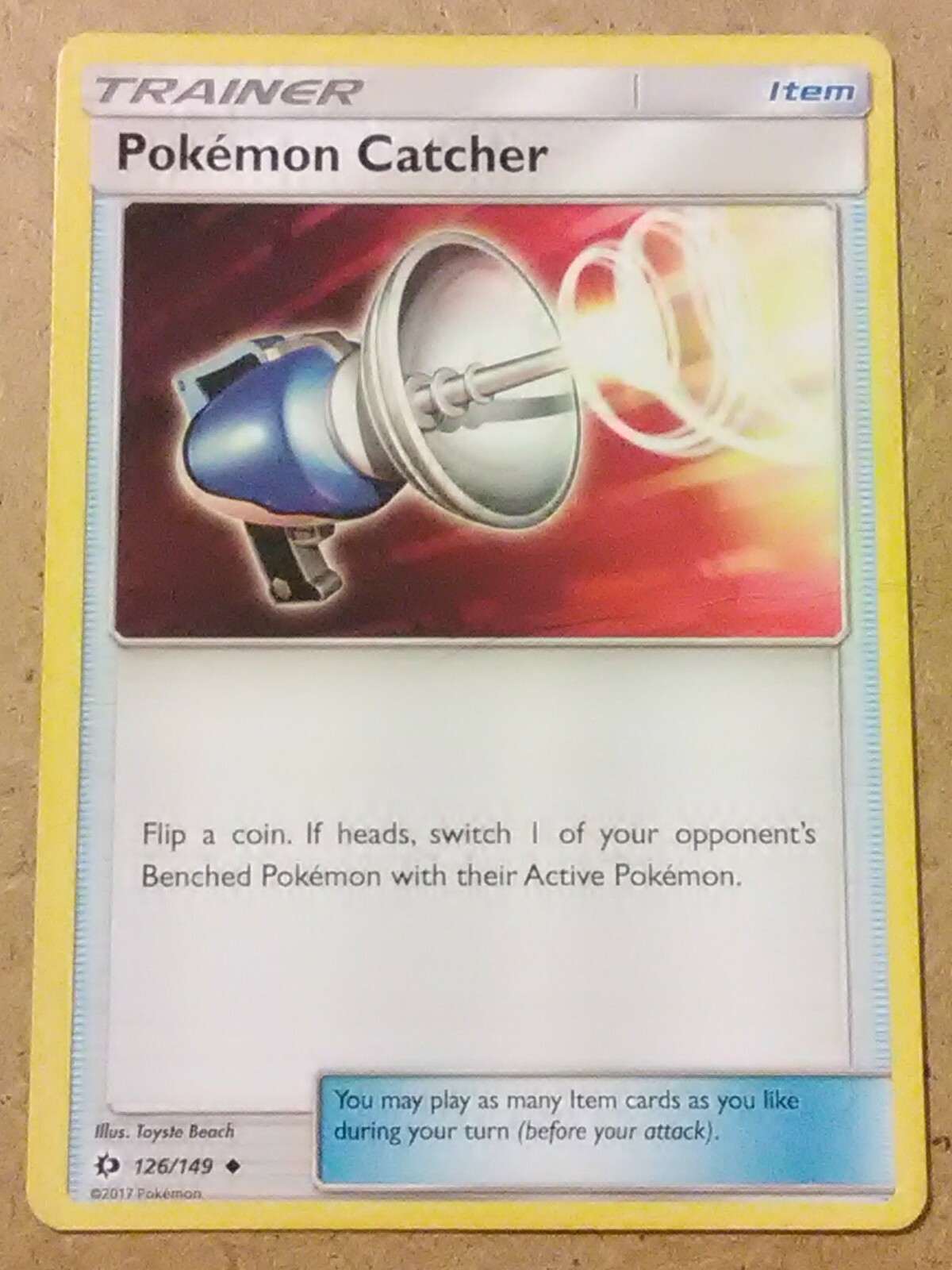 Pokémon TCG Pokemon Catcher Sun & Moon Base Set 126/149 Regular Uncommon