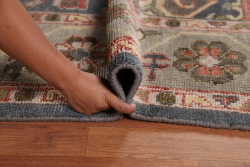 Classic Luxury Hand-Knotted Heriz Serapi Indian Area Rug for Living Room 9x12 ft - Picture 17 of 18