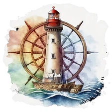 XXXL 60x60 cm car decal sticker lighthouse sticker