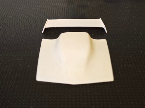 Combo cappuccio fuorilegge e spoiler posteriore in resina stile "shocker" per 83 Camaro AMT 1/25. - Foto 5 di 11