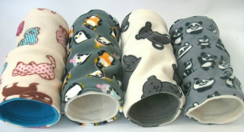 **16 DESIGNS** GEMÜTLICHE HAUSTIERE FLEECE TUNNEL SPIELRÖHRE MEERSCHWEINCHEN BETTIGEL 12"" x 6" - Bild 4 von 26
