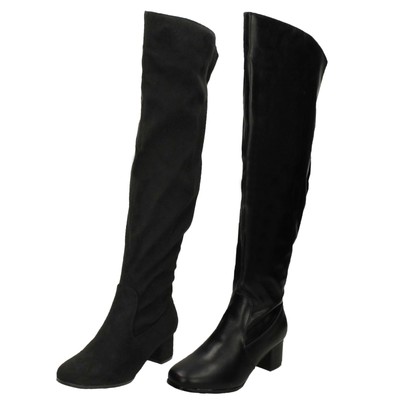 Spot On Damen Weitschaft Kniehohe Stiefel