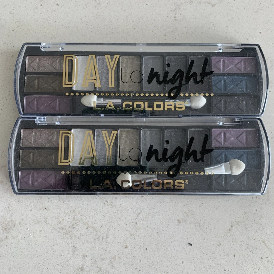 L.A. Colors Long Lasting Day to Night Eyeshadow Palette CES426 Nightfall 2 piece - Image 2 of 4