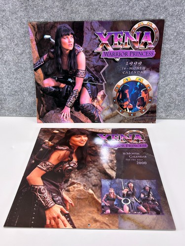 2 Xena Warrior Princess Calendars 1999 & 2000 Preowned Good Condition