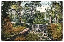 1912 Waterfall Opposite Entrance to Oakhurst, Mamaroneck, New York Postcard