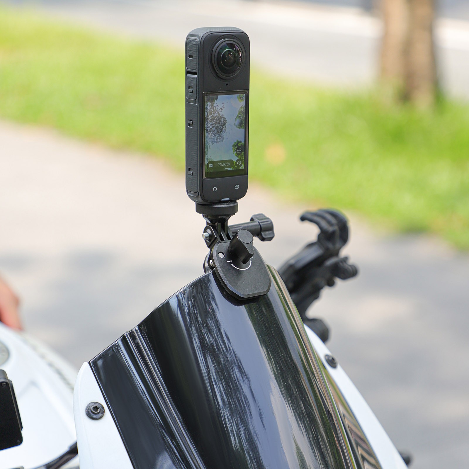 For Gopro Camera CNC Aluminum Motorcycle Windshield Mount Clamp Accessories