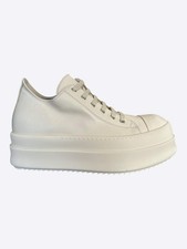 Rick Owens White Leather Mega Bumper Women's Low Top Sneakers