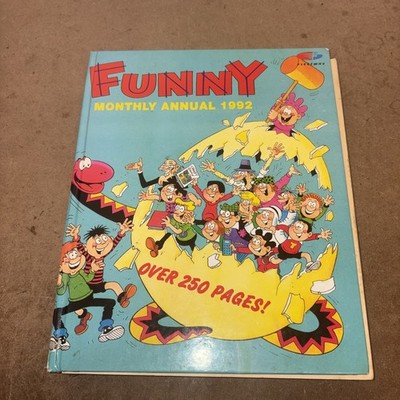 Vintage Funny Monthly Annual 1992 Over 250 Pages! Hardback Collectors Book  
