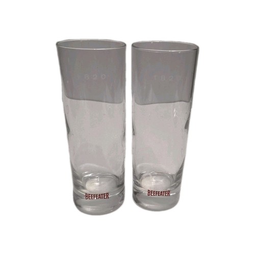 Beefeater Gin Highball Glasses Set Of 2 London Dry Gin Barware 10 Oz Pair