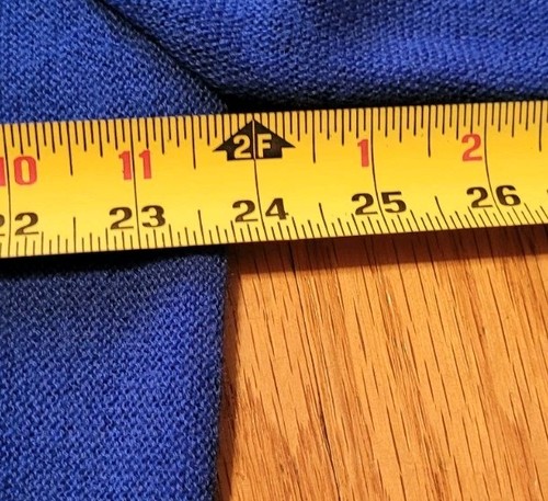 Vtg '89 NWT Izod Lacoste Acrylic Knit V-Neck Sweater Blue Size L Made In USA - Picture 9 of 14