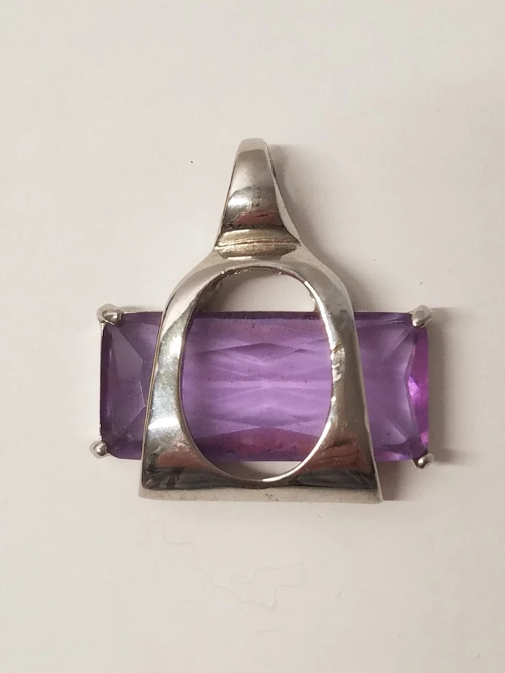 Juego de aretes y anillos colgantes púrpura joyería Premier Designs plata de ley 3704 Foto 2 de 4