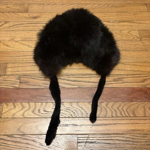 Vintage 1960s Juliette Hyrich’ Mink Fur Tie Strap Hat Size S