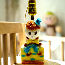 Vintage Humpty Dumpty Ceramic Lamp Base Only Nursery Childs Room Mid Century