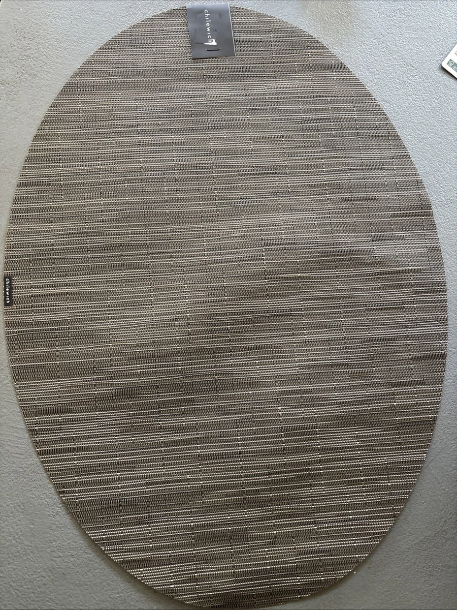 Chilewich　4枚 Grey Panel Chilewich Mini Basketweave Round Placemat (Set of 4) - 2Modern