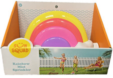 Sun Squad Rainbow Mist Sprinkler Kids Outdoor Garden Hose Water Toy NIB Ages 3 