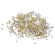SS3/1440Pcs Glass Diamante Rhinestone, Man Made Gems, Pale Yellow