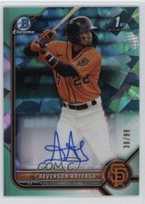 2022 Bowman Sapphire Chrome Prospects Aqua 30/99 Aeverson Arteaga Auto 19n6