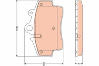 Bremsbelagsatz FÜR Porsche Boxster (987), Porsche Cayman (987) - TRW GDB1756
