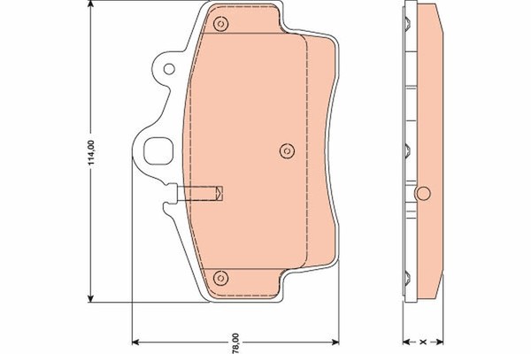 Bremsbelagsatz FÜR Porsche Boxster (987), Porsche Cayman (987) - TRW GDB1756-image