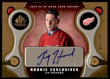 2005-06 SP Game Used #RE-JH Jimmy Howard #/100 Rookie Exclusives Auto