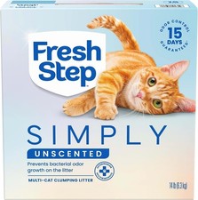 Fresh Step Multi Cat Litter 14lb Unscented Clumping Charcoal Low Dust