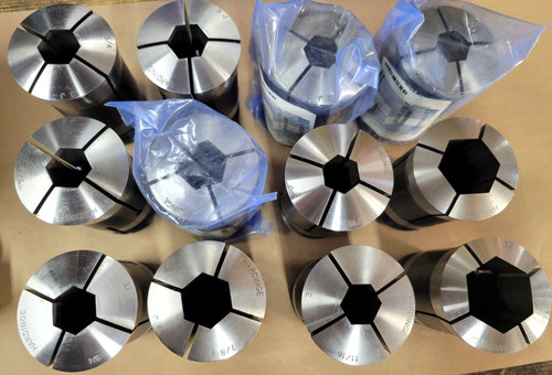 HARDINGE 3J HEX COLLETS W/ INTERNAL THREADS