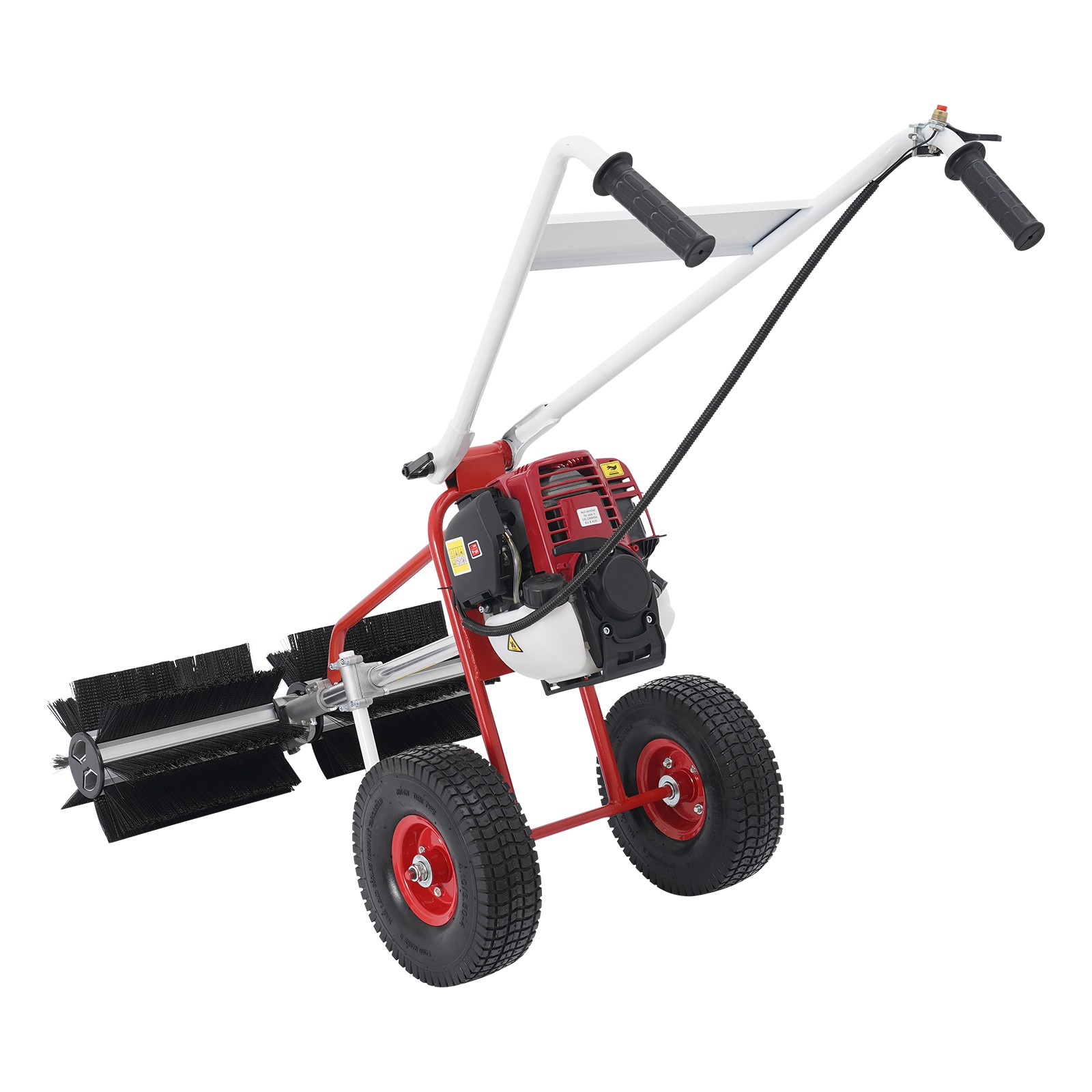4-stroke Gasoline Walk-behind Hand Push Floor Sweeper Rolling Bar Brush