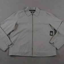 Volcom Drive Jacket Mens Medium Gray Lined Pl...