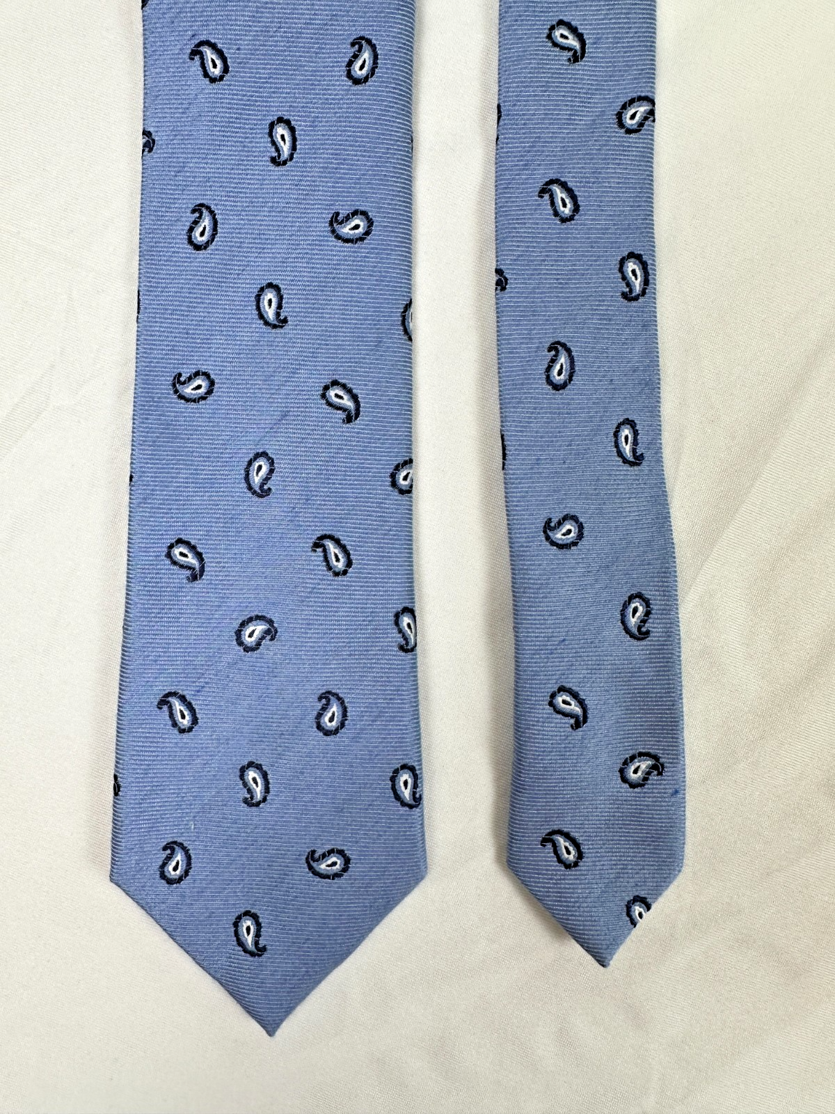 Pronto Uomo Blue Paisley Silk Blend Tie Men’s Classic Necktie