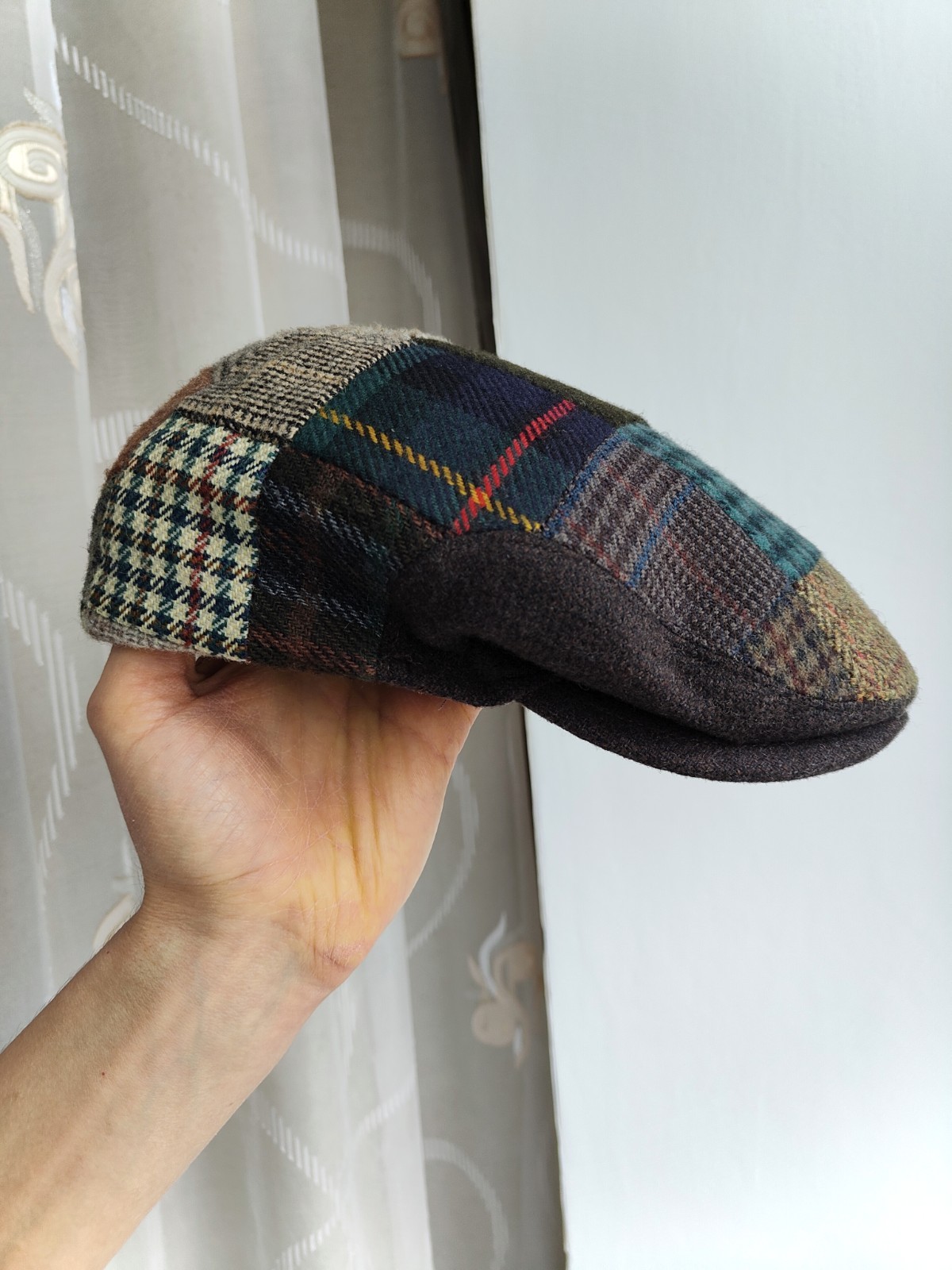 Framar Italy Patchwork Wool Blend Flat Cap Ivy Ha… - image 3