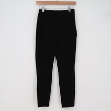 Uniqlo Trousers Womens 5 Black Slim Fit Side Zip Stretch Excellent