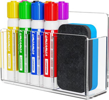 Magnetic Dry Erase Marker Holder for Whiteboard, Adhesive Marker Organizer for R