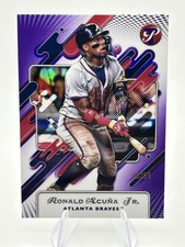 2025 Topps Pristine Ronald Acuña Jr. Purple Refractor 98/99 #85 Atlanta Braves