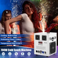 700W Cold Spark Machine Stage Effect DMX Firework Control DJ Event Party Wedding