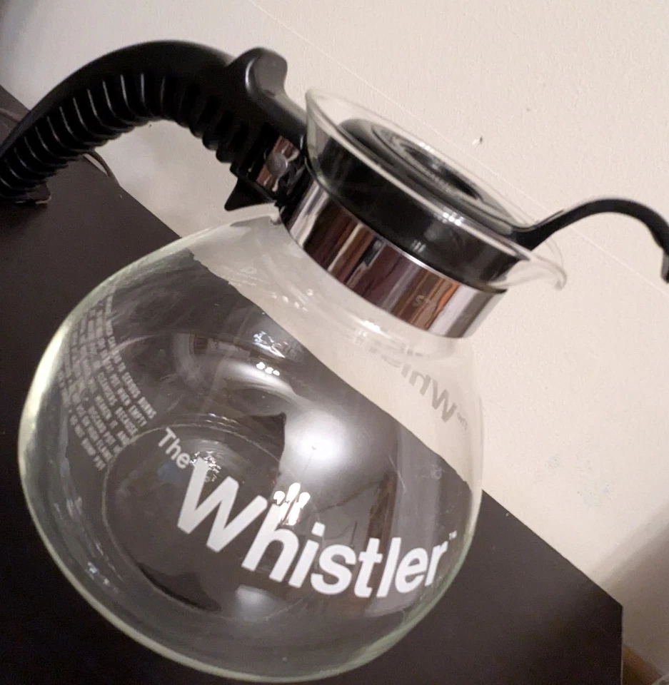 Cafeteira The Whistler Vintage 8 xícaras de vidro fogão chaleira garrafa com tampa - Imagem 2 de 4