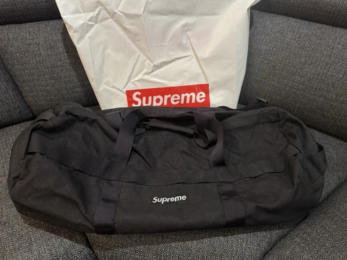 SUPREME boîte logo léopard sac de sport et sac de compression noir blanc rouge vintage