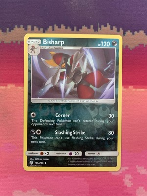 Pokemon Karte Bisharp Kosmische Finsternis Reverse Holo 135/236 Near Mint