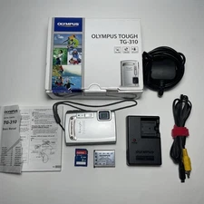 Olympus Tough TG-310 14.0MP  Waterproof Digital Camera Tested +Charger, Battery