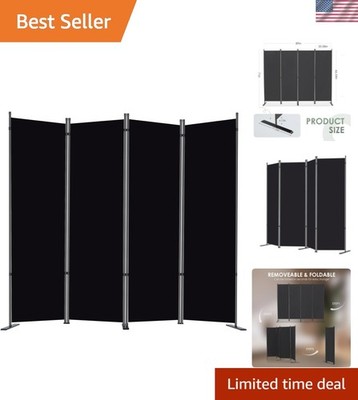 4 Panel Room Divider, 6 FT Folding Privacy Screen with Wide Feet, Freestandin...
