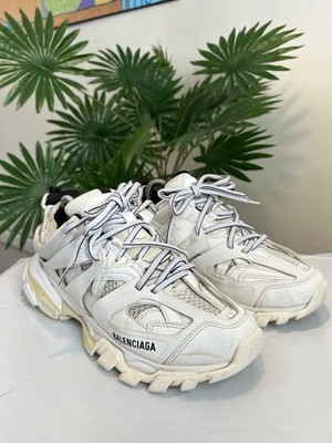 Balenciaga Track White Low Top Lace-Up Men's Athletic Sneakers Size US 8