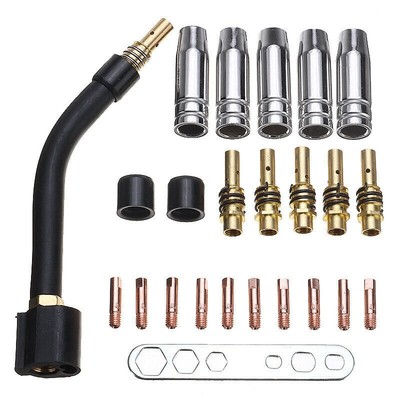 Teile Schweißbrenner-Kit Verschleißteile 24 Stück / Set 8 Mm Gasdüse Glatt
