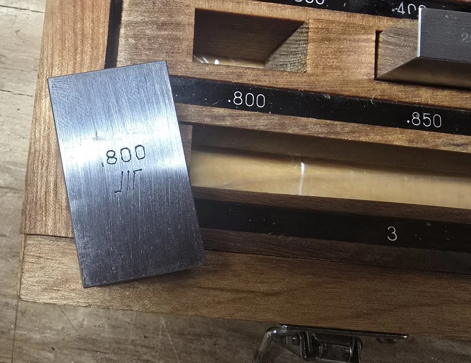 JIT Gage Block Set 81 (79) Pieces, .050 To 4" JAPAN Grade B w/wood case - Image 4 of 4