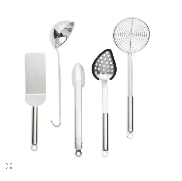 Juego de utensilios de herramientas esenciales de acero inoxidable Rosle de 5 piezas. Foto 2 de 4