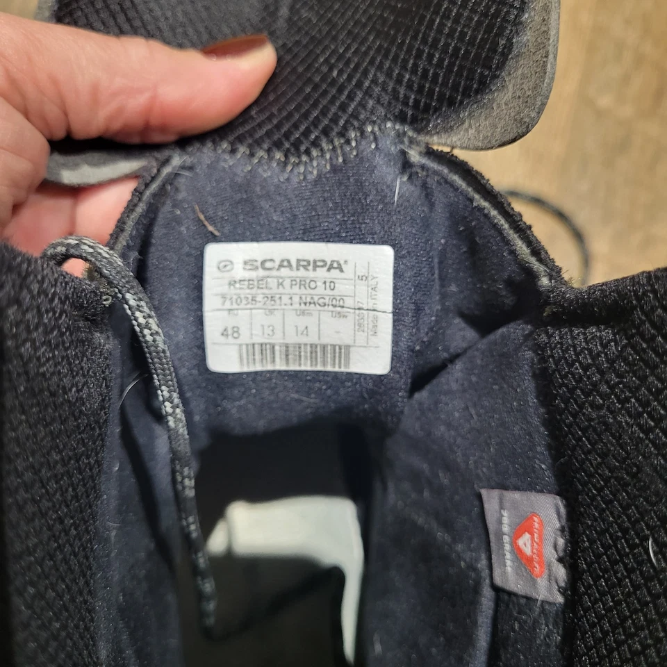 KUIU Scarpa Rebel K Pro 10  Hunting Boots Black & Gray Men’s 14 Backcountry Hunt - Image 2 of 4